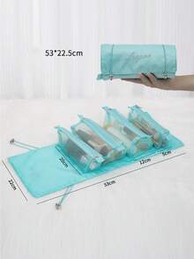 1 Túi đựng mỹ phẩm du lịch màu ngọc lam dành cho nữ, hộp đựng đồ trang điểm dạng lưới, đồ dùng vệ sinh cá nhân, cọ trang điểm, son môi, túi đựng đồ trang điểm, dùng trong phòng tắm, dùng khi đi du lịch, cắm trại, ký túc xá đại học, dùng ngoài trời, đi bộ đường dài, dùng cho công việc, dùng cho gia đình, đựng tinh dầu, nước hoa, phụ kiện du lịch, sinh viên, đồ dùng thiết yếu cho mùa thu, đồ dùng thiết yếu cho trường đại học, đồ dùng du lịch thiết yếu cho kỳ nghỉ, túi đựng đồ trang điểm cho nữ - màu xanh lá - Xem 3