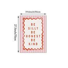 1幅复古粉色帆布墙画，印有“保持童真，诚实待人，善良待人”字样，复古条纹海报，少女风装饰，适合婴儿房、公寓、儿童房，可作为送给她的礼物，可选无框或有框。 - 彩色 - 查看 10