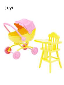 Mini Furniture Bedroom Micro Model Rocking Bed, Fence, Baby Stroller, Swing, Wooden Horse Decor (Bedside Bell Color Random), Dollhouse Accessories, Suitable For Decorating Toy House And Mini Miniature Scenes - Multicolor - View 18