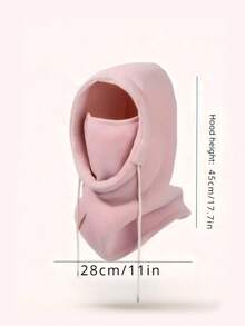 Winter Outdoor Cycling Balaclava Hat, Windproof Warm Fleece Neck Gaiter, Fashionable Casual Polyester Solid Color Beanie Cap Autumn Decor,Summer,Beach - Hat - View 9