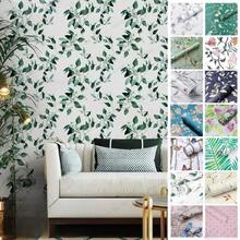 ucdfi 1 Roll Vinyl Room Decor Green Leaf Peel And Stick Wallpaper Self Adhesive Contact Paper Removable Waterproof Wallpaper For Furniture Renovation Bedroom Decor Wall Stickers Wall Paper Wall Decor Wallpaper Peel And Stick