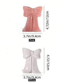 1 Highly Attractively Bow Vase, Girly Wedding Vase, Highly Attractively Home Vase, Whimsical Bow Shaped Vase For Dreamy Wedding Decorations, Romantic Wedding Decoration Choice, Newlywed Gift, Graduation Gift, Birthday Gift, Holiday Gift, Gift For Boyfriend Or Girlfriend, Living Room Decoration, Christmas Decoration Or Vase Home Decor Flower Vase Glass Vase