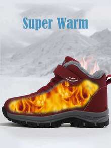 Męskie zimowe buty trekkingowe, buty sportowe na świeżym powietrzu, unisex, duże rozmiary, śniegowce, damskie buty trekkingowe, zimowe buty z podszewką termiczną, wiatroszczelne i ciepłe buty ze skóry z mikrofibry