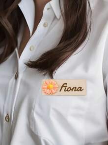 Etiqueta de nombre personalizada, etiqueta de identificación de empleado con alfiler, diseña tu insignia personalizada, insignia plana personalizada para el trabajo, insignia de nombre de oficina, etiqueta de negocio de empleado