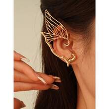 2pcs Butterfly Elf Fairy Ear Hanger, Holiday Costume Role-Playing Ear Decoration, Halloween Cosplay, Ear Studs That Can Be Worn Without Ear Holes,.