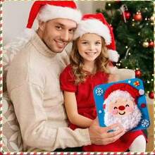 1/4 件圣诞节 DIY 手工刺绣套装、线描拼图 DIY 材料礼物、手工制作、艺术和手工套装，适合新手缝纫爱好者、手工制作、新手缝纫爱好者 - 圣诞节、感恩节、万圣节派对的完美搭配 - 创意礼物之选 - 彩色 - 查看 2