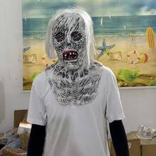 万圣节南瓜恐怖魔鬼面具、圣诞节小丑圣诞老人女巫面具、动物狼鹰手套袜子、猫蛇鲨鱼猪狗恐龙兔子马面具、派对角色扮演服装道具 - 彩色 - 查看 32