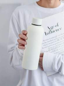 1 peça de 17oz de parede dupla de aço inoxidável com isolamento a vácuo, cor fosca, garrafa criativa de boca pequena, copo de café portátil, adequado para esportes ao ar livre, ioga, café, deslocamento para o escritório, presentes de feriado e aniversário, todas as estações