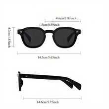 1 Pc/Set New Premium-Feel Fashion Men's Sunglasses, Available In Multiple Colors. Perfect For Daily Dates, Commuting, Street Style Outfits, Or As A Gift. Includes A Glasses Case. - TRÀ/XANH - Xem 3