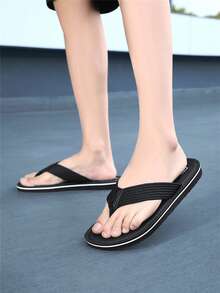 Men's Flip Flops, Summer Beach Sandals, Casual Fashion Thong Slippers, Durable Slippers, Outdoor Versatile Flip Flops