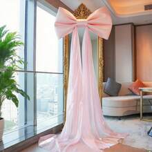 1 pièce Grand nœud papillon coquette pour décor de fond de salle d'anniversaire, décoration murale. Ruban géant à suspendre, décoration murale coquette, accessoire photo parfait pour la décoration de douche de bébé, mariage et fête. 50 cm/19,69 pouces