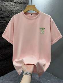 Camisetas de manga corta más vendidas en 2026SU ER: Camiseta de manga corta holgada y estampada para hombre, a la moda. |   Diseño Exquisito |   Esencial de Verano |   Fácil de Combinar, Resaltando Tu Estilo - Rosa - Ver 2