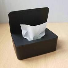 1pc Solid Color Minimalist Style Large Capacity Wet Wipe Box, Tissue Box For Storing Face Mask & Disposable Gloves - Multicolor - View 10