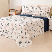 King Size 4-Piece Micropercal 300 Thread Count Bed Sheet Set - Azul Cadete - Ver 1