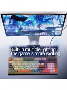 Acer Teclado multisistema OKW 222 para juegos y oficina: diseño resistente al agua, escritura cómoda y prolongada, teclas de acceso rápido, compacto y portátil, ideal para oficina y juegos, color gris. - Gris - Ver 2