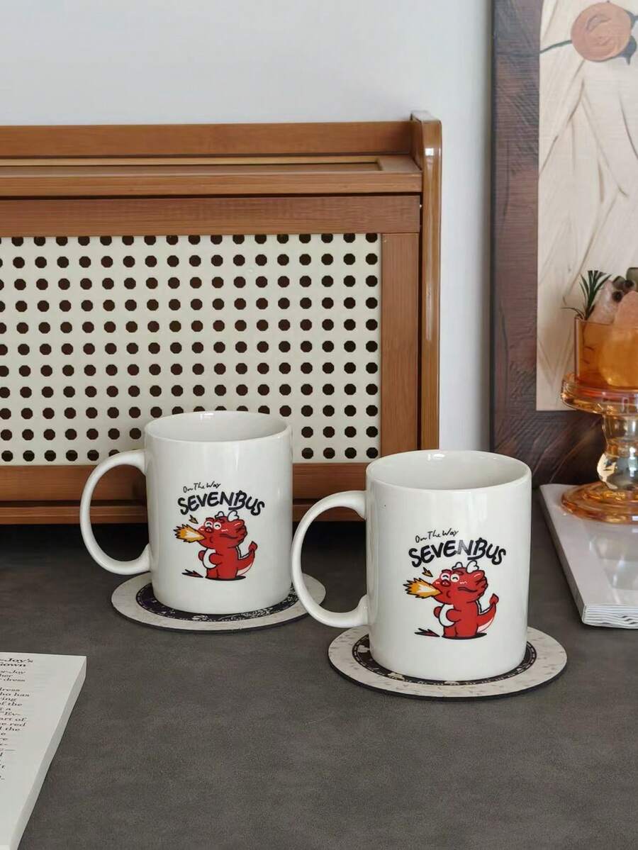 1 pieza Taza de cerámica con diseño de dragón, de alta calidad, digna de , taza para beber en el hogar, oficina, café, taza de cerámica única