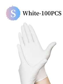 100/50/4PCS 无粉一次性丁腈手套，有 S、M、L 码可选，家用清洁手套、厨房、浴室、清洁、食品处理、纹身、美容、染发、宠物、美容院、清洁用品、纹身用品、家用小家电、多用途手套、沙龙必需品、厨房配件（黑色、蓝色、白色、浅粉色）（无盒）