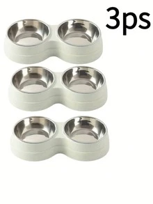Dual-Purpose Stainless Steel Pet Bowl 100ml Dog Water Feeder Food Bowl, Plastic Pet Bowl For Cats And Dogs - Multicolor - View 19