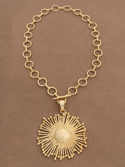 1pc Fashionable Matte Gold/Silver Asymmetric Hollow Square Pendant Chunky Chain Necklace, Suitable For Women's Daily Wear, 18 Inches + 2 Inches Extension Chain