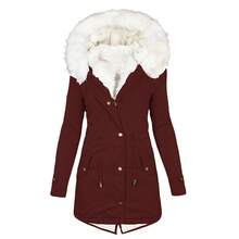Women Trench Coats - Burgundy - View 1