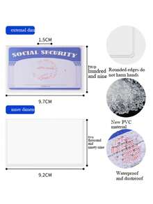 Medicare Card Holder Protector Sleeves, Clear PVC Waterproof Medical/Credit Card, Business/Social Security Card Protector - Clear Vinyl Plastic Covers For Insurance & Social Security Metro & License Or Credit Cards(Only Card Holder) - Clear - View 7
