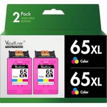 Cartucho de Tinta de Mayor Capacidad Compatible para HP 667 667 XL Compatible con HP DeskJet Ink Advantage 1275 2374 2375 2376 2775 DeskJet Plus 6475 6476 6075 (1 Negro 1 Color) - Tricolor, tricolor, tricolor - Ver 6