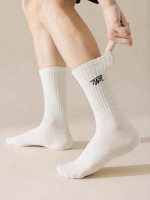 1/3/6/10 paia di calze uomo a mezza gamba, calze sportive da uomo a mezza gamba, calze uomo di colore unito con deodorante e assorbimento, calze sportive da basket bianche e nere - Multicolore - Visualizzare 4