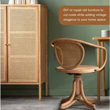 Rattan Cane Webbing Roll - Light Brown Plastic Anti-Vine Sectioning Material For Knitting & Crochet DIY Crafts - brown - View 4