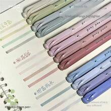 4pcs/1set 12Colors Glitter & Highlighter Pens Highlighters Pens Fluorescent Gel Pens Oblique Tip Marker Pink And Cute Highlighters Back To School School Office Stationery Underlining Highlighting Broad Colorful Painted Stationery School Supplies