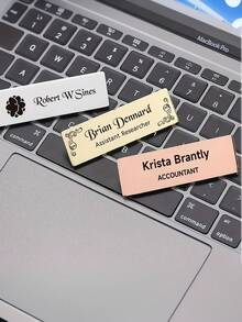 Personalized 3D Daisy Wood Name Badge Personalized 3D Daisy Wood Name Badge, Pin Backing, Daisy Flower Nurse Teacher Doctor Name Badge, Nurse Badge - Multicolor - View 4