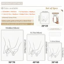 3 Stücke/Set, Leinwandkunst, gerahmte Wanddekoration, Paar-Zimmer Dekoration, Akzent für Schlafzimmer-Kopfteil, Linienkunst, romantische Wandgalerie, Wandkunst für Neuvermahlte Wohnzimmer, Valentinstag Dekoration, Hochzeitsdekoration, Zimmer Dekoration, Schlafzimmer Dekoration, Wohnzimmer Dekoration
