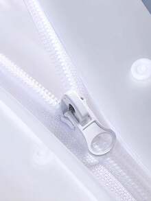 1PCS Hot Upgrade Zipper Translucent Matte Little Dinosaur Children's Raincoat Baby Kindergarten Primary School Students Cartoon Raincoat Plus Schoolbag Space Boys And Girls Raincoat - 藍色 - 查看 5