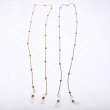 Delicate Colorful Eyeglass Cord Safety Chain Fashion/New - Dourado +Prata - 查看 2