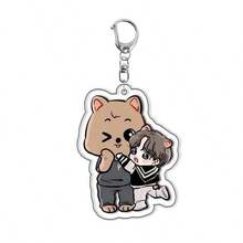 1 Piece, Spell Back Key Chain, Cartoon Photo Card, Bag Pendant, Cheng Xiao Lu Guangxia Cartoon Surrounding, Acrylic Key Chain Animation Surrounding, Party Gifts, Backpack Pendant. - Multicolor - View 4