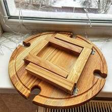 Outdoor Picnic Wine Table Wooden Dried Fruit Plate Folding Tray Portable Dining Table Highball Wine Rack Solid Wood Tray