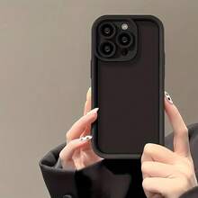 Luxury Thicken Shockproof Camera Protective Silicone Case Compatible With IPhone 17 Pro Max 17 Air 16 15 14 13 12 11 Pro Max Plus Bumper Back Cover Accessories - Black - View 3