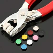 Kit de 402 piezas de botones a presión de colores surtidos con alicates de prensa manual, para costura, manualidades DIY, ropa, sombreros, bolsos, suministros de costura, material de metal