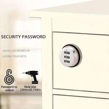 3位密码锁，锌合金机械密码锁，适用于橱柜、抽屉、邮箱，易于安装，家庭和办公室安全硬件配件