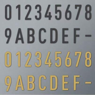 1 Set 0-9 Self-Adhesive Colorful Transparent Mailbox Numbers: Hotel And Office Decorative Door Plate Stickers, Metallic Finish Numbers, Durable Wall D