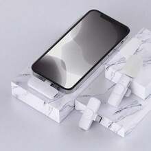 HITOZON 专业无线领夹式麦克风，兼容iOS/安卓智能手机，全指向无线电容麦克风，适用于视频/音频/Vlog录制，适合教学、采访、直播等场景。 - 白色 - 查看 7