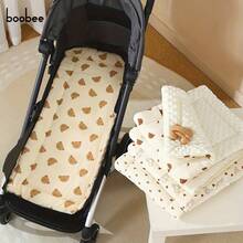 1pc Infant Stroller Seat Cushion, Cartoon Cute Pattern - High Quality 3D Bead Plush, Skin-Friendly Soft, Reversible, Suitable For High View Travel Strollers, Most Baby Carriages, Perfect Gift For Baby On Christmas, Halloween, Thanksgiving