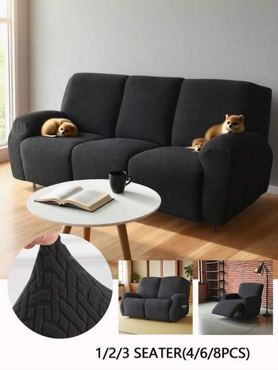 أغطية كنبة مسترخية 1/2/3 مقعد للصالة المعيشية، أغطية كنبة مسترخية مطاطية، أغطية أثاث