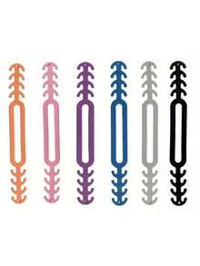 5件/10件随机颜色一次性口罩防夹耳钩保护可调节扣，防夹耳带，口罩延长器