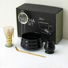 1 件/5 件抹茶碗、抹茶打蛋器、抹茶勺、抹茶勺、抹茶筛、抹茶布、陶瓷抹茶茶具、日式风格、节日礼品套装、圣诞礼物 - 彩色 - 查看 5