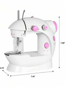 Mini Máquina de Coser Portátil Automático Eléctronico Compacta Doble Velocidades Controlar Doble de Hilos, Principiantes - Multicolor - Ver 2