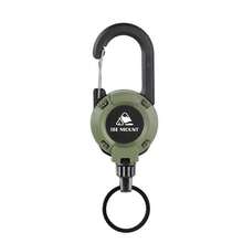 1 pezzo Portachiavi retrattile con moschettone, cavo in acciaio resistente, fibbia, utensile multifunzione per uso esterno, facile da estrarre