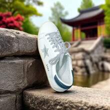 GONR Mocasines tipo estrella GONR Zapatillas casuales retro minimalistas (el tamaño corre grande, subir medio número), suela interior transpirable con aumento de altura de 2 cm, suela delgada cómoda, zapatos planos ligeros, unisex