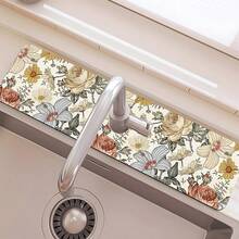 1pc Flower Non-Slip Silicone Faucet Stain-Resistant And Washable Drainage Pad, Kitchen Drainage Pad, Suitable For All Kinds Of Faucets In Bathroom And Kitchen. - Multicolor - View 13