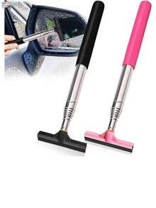 New Extendable Algae Brush - 2-In-1 Metal And ABS Telescopic Cleaner, Suitable For Fish Tanks, Windows, Outdoor/Home Cleaning, Extends Up To 98cm (38.58 Inches), Multi-Functional Surface Cleaning Tool, Daily Necessities, Multi-Purpose Squeegee, Retractable Window Cleaning Brush, Portable