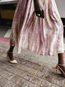 New Women Pointed Toe High Heel Sandals, Beige Patent Leather Material, Backless Mules, Stiletto Heel, Sexy Party/Office Shoes, Spring/Summer